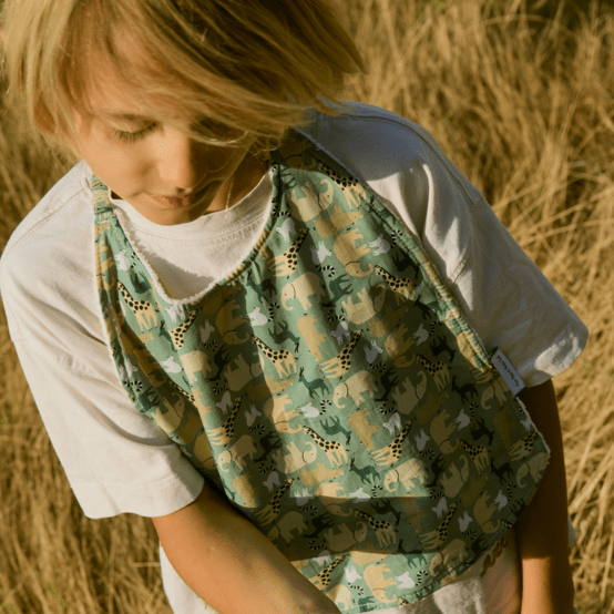 Serviette enfant élastique safari kaki