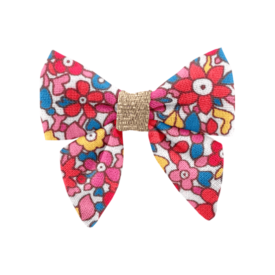 Barrette Mini Noeud Papillon cocktail de fleurs