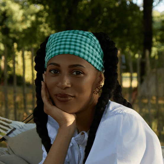 Bandeau fichu Adulte vichy vert menthe