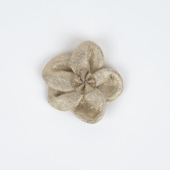 Mini Barrette Pétales de Fleur  lin pailleté