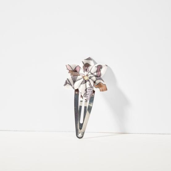 Barrette clic-clac fleur étoile rêve de jasmin