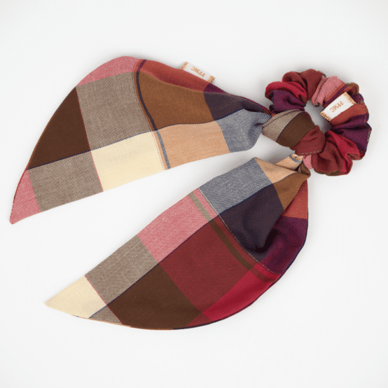 Foulchie court tartan lurex rubis