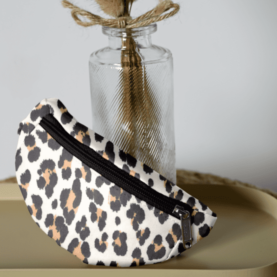 Porte-monnaie banane leopard