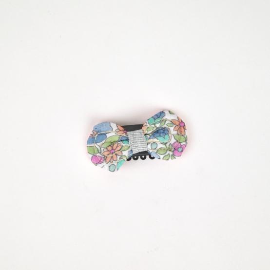 Barrette Noeud Anti-Glisse pastel fleuri
