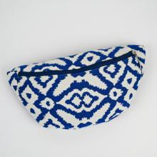 Petit sac banane jacquard bleu