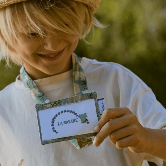 Porte badge safari kaki