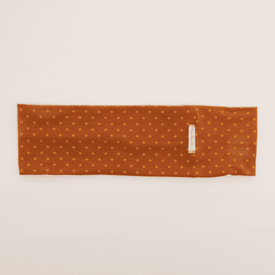 Bandeaux jersey pois ocre