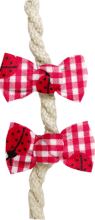 Barrettes clic-clac petits noeuds vichy coccinelle