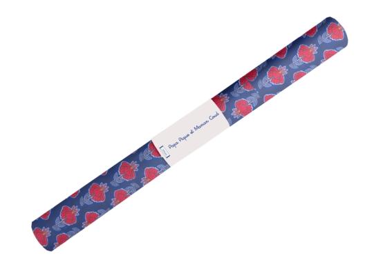 Coupon tissu enduit de 35cm  ex2544 shanti bleu