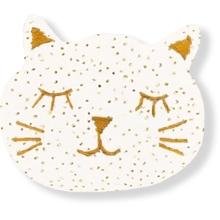 Barrette miaou  blanc pailleté