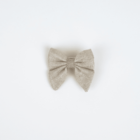 Barrette Mini Noeud Papillon  lin pailleté