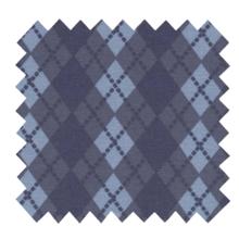 Tissu jersey argyle bleu