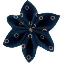 Barrette fleur étoile bulle bronze marine