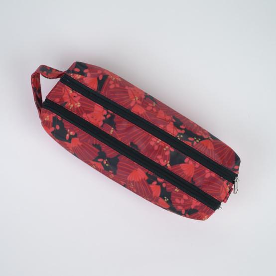 Trousse double compartiment féérie fuchsia