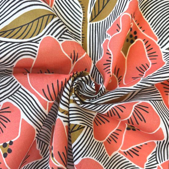 Tissu coton au mètre ex2622 coclicorail