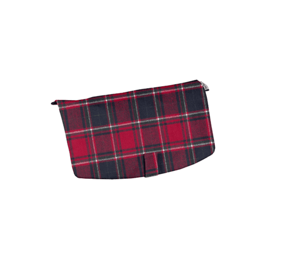 Rabat sac compagnon tartan rouge