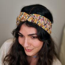 Bandeau croisé ikat ocre