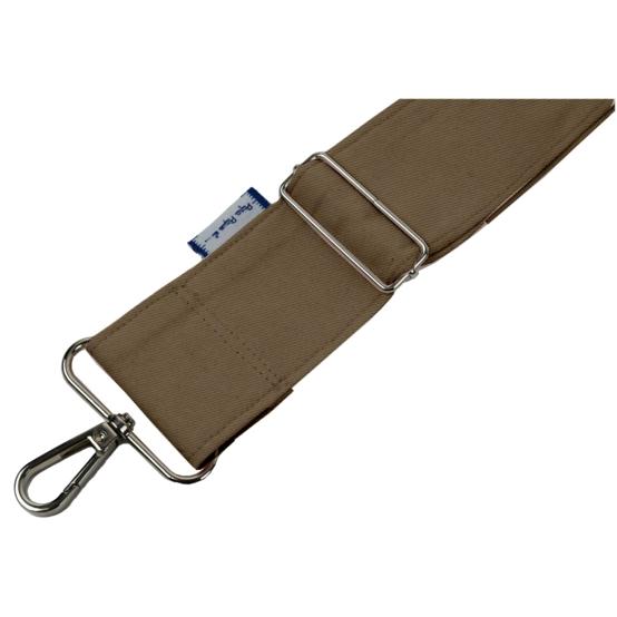 Bandoulière large brun