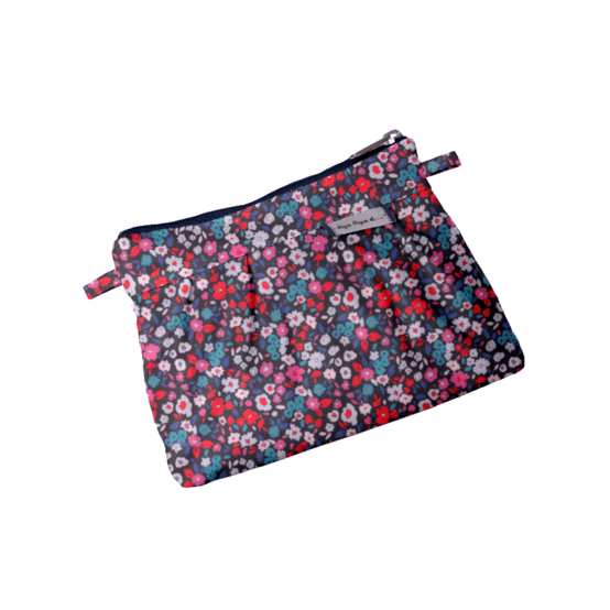 Mini pochette plissée romance fleurie