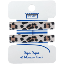  Barrette croco moyenne leopard