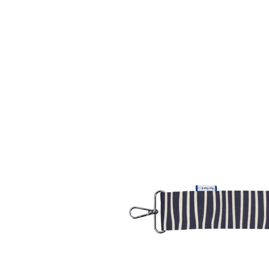 Bandoulière large rayé ivoire marine