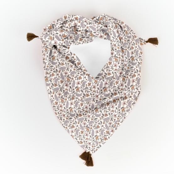 Petit foulard pompon rêve de jasmin