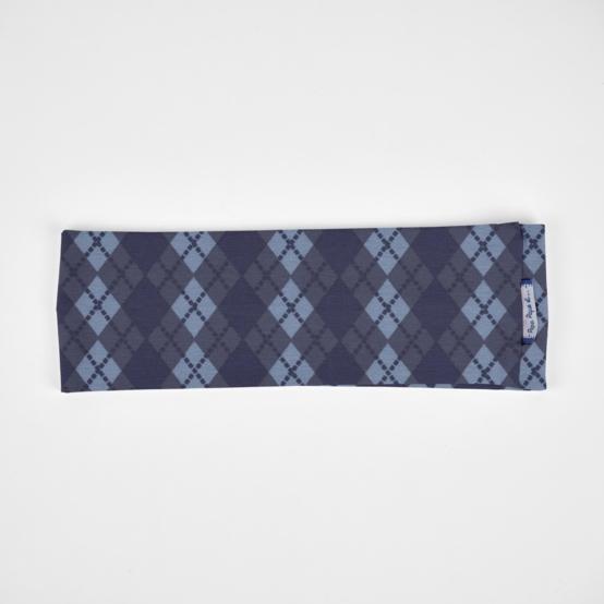 Bandeau jersey argyle bleu
