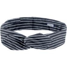 Bandeau vintage rayé argent marine