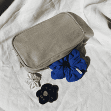 Pochette banane lin doré