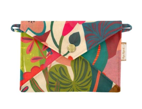 Pochette enveloppe moyenne fleurs des iles