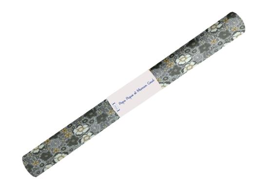 Coupon tissu enduit de 35cm  ex2578 lavandula bleu gris