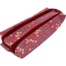 Trousse double compartiment badiane framboise