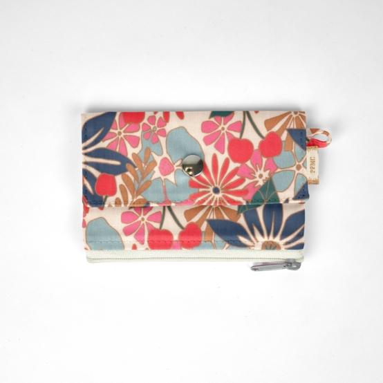 Mini pochette porte-monnaie cerise en fleur