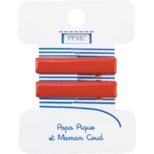 Petite barrette croco rouge tangerine cr041