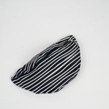 Petit sac banane rayé ivoire marine