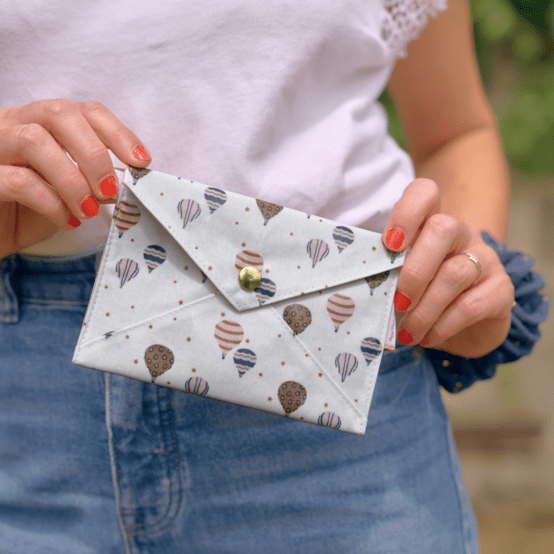 Petite pochette enveloppe montgolfiere