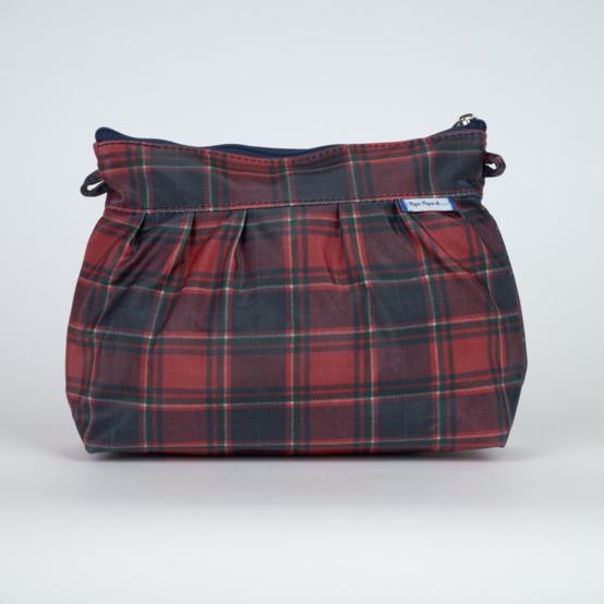Pochette plissée tartan rouge