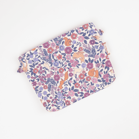 Mini pochette tissu comptine enchantée rose