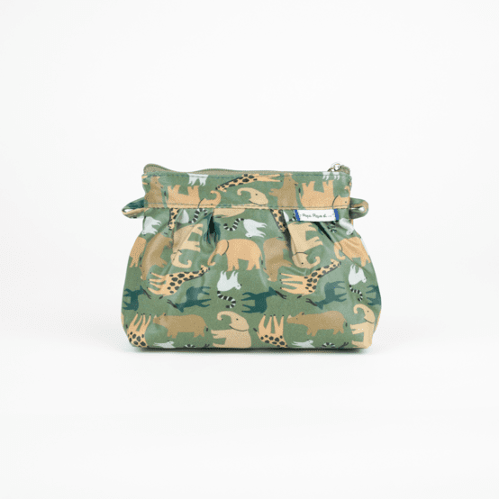 Mini pochette plissée safari kaki