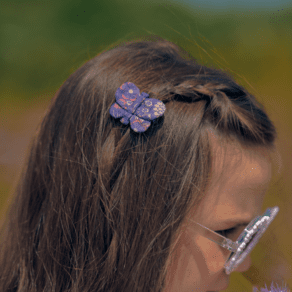 Barrette petit papillon lavandula