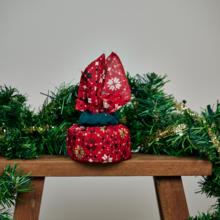 Furoshiki petit 35 x 35 cm ex2468 géo scandinave or rouge