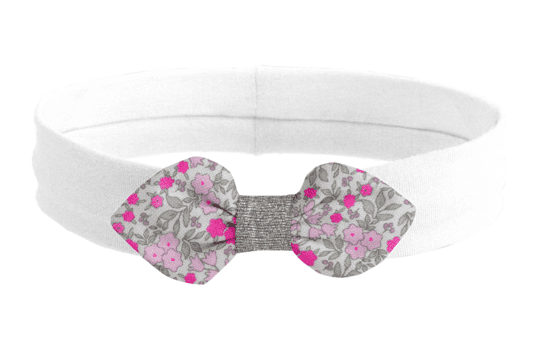Bandeau jersey bébé noeud serenade fluo