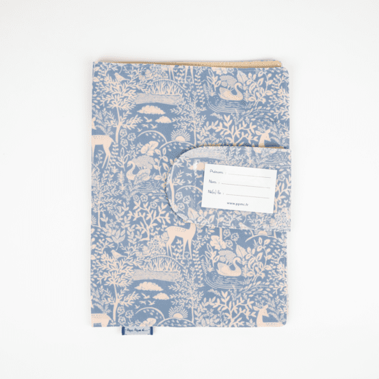 Protège carnet de santé toile de biche
