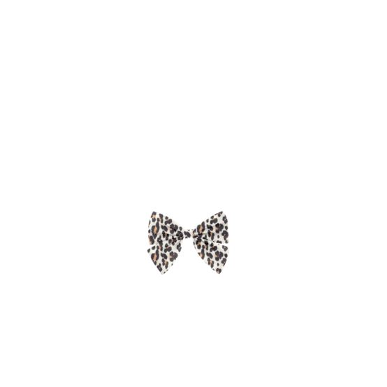 Barrette noeud papillon leopard