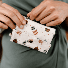 Mini pochette porte-monnaie montgolfiere