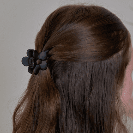 Petite pince fleur noir mat