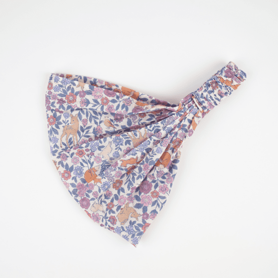 Bandeau fichu Enfant comptine enchantée rose