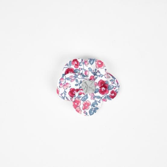 Petite Barrette Pétales de Fleur rose grenadine