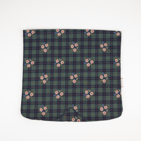 Rabat besace carré grand tartan fleuri