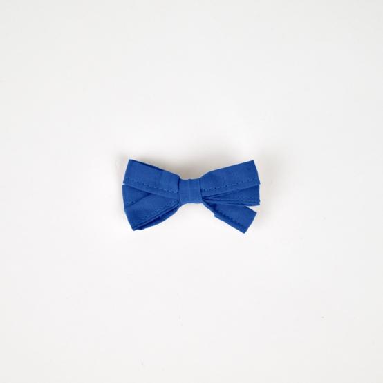 Barrette noeud ruban bleu navy